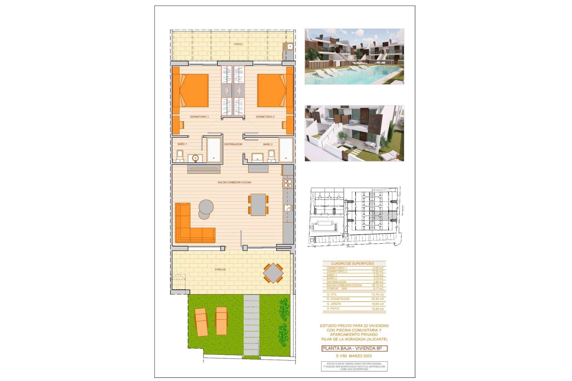 Nybyggnation - Bungalow -
Pilar de la Horadada - pueblo