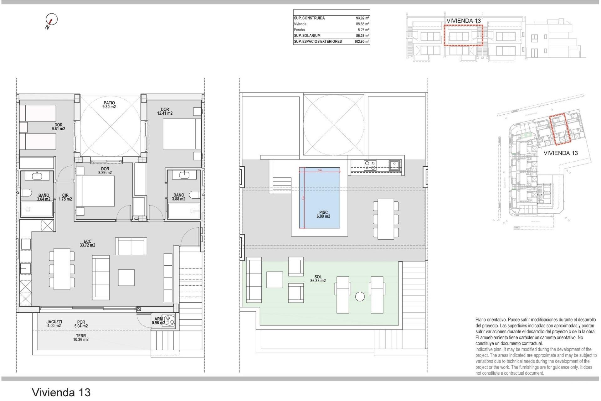 Nybyggnation - Bungalow -
Pilar de la Horadada - pueblo