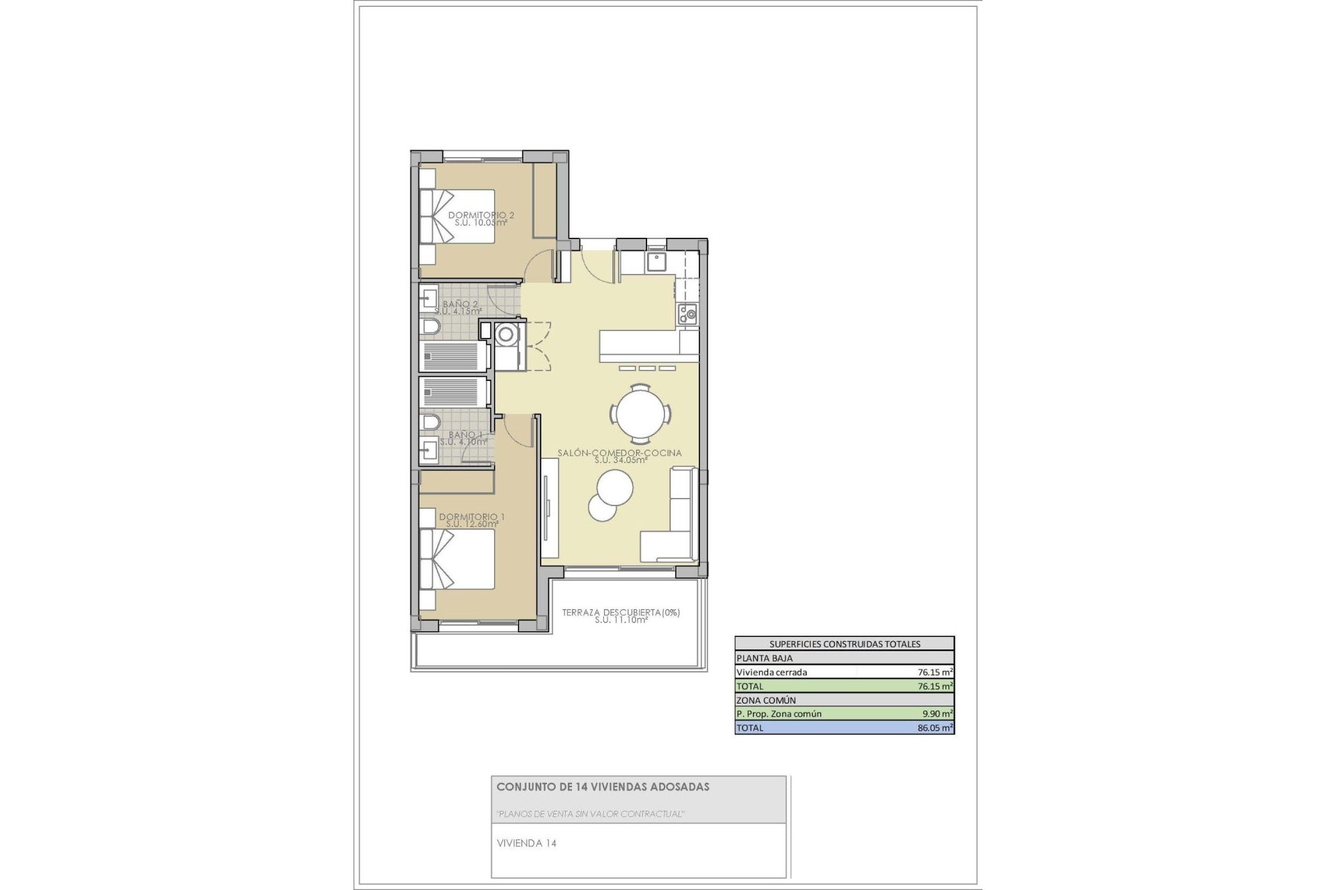 Nybyggnation - Bungalow -
Rojales - Pueblo