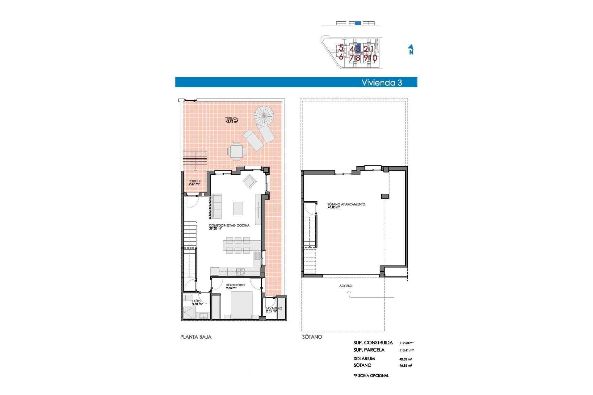 Nybyggnation - Radhus -
Bigastro - pueblo