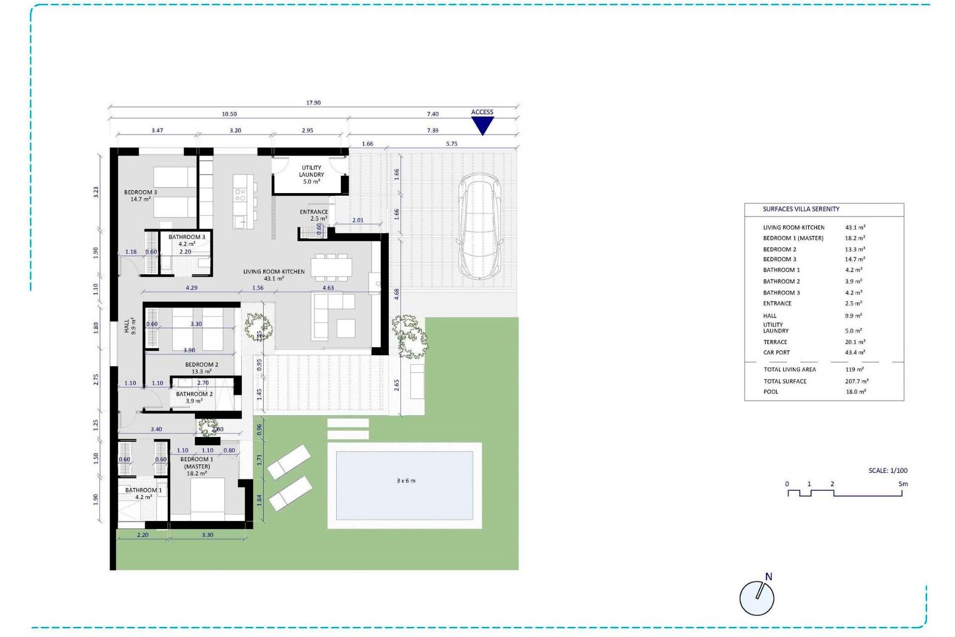 Obra nueva - Villa -
Baños y Mendigo - Altaona Golf