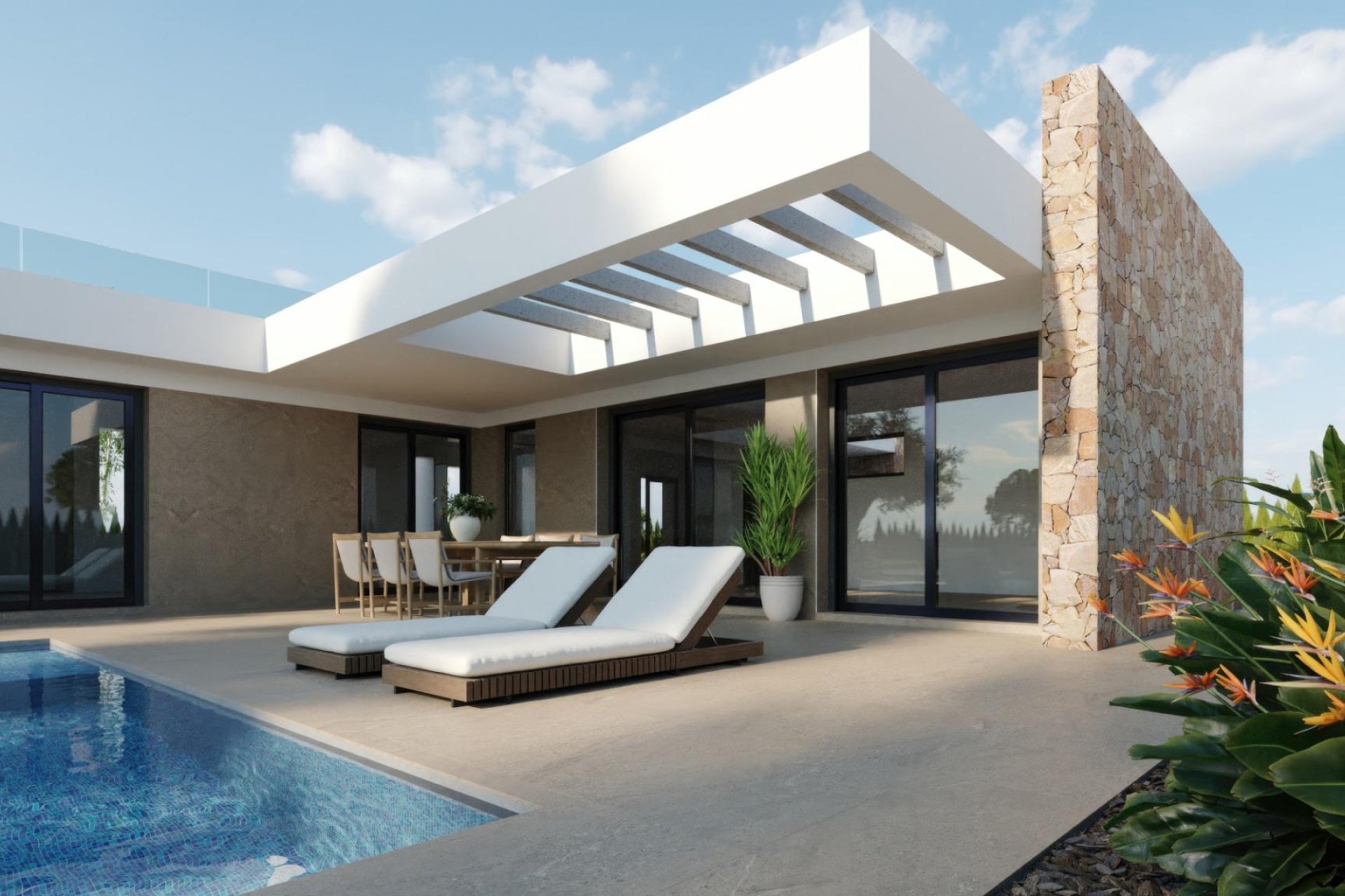 Obra nueva - Villa -
Fuente Alamo - Hacienda del Alamo