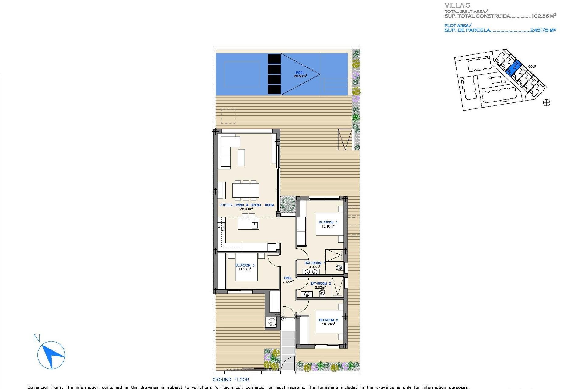 Obra nueva - Villa -
Los Alcázares - Serena Golf
