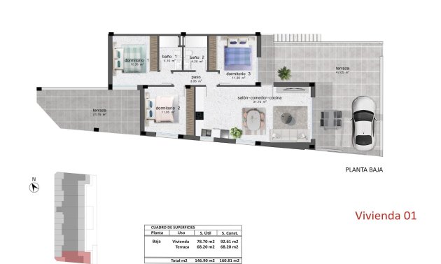 New Build - Bungalow -
Pilar de la Horadada - pueblo