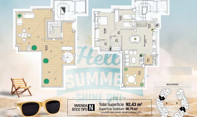 Nybyggnation - Takvåning -
La Manga del Mar Menor - La Manga