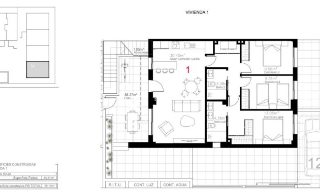 Neue Gebäude - Bungalow -
Pilar de la Horadada - pueblo