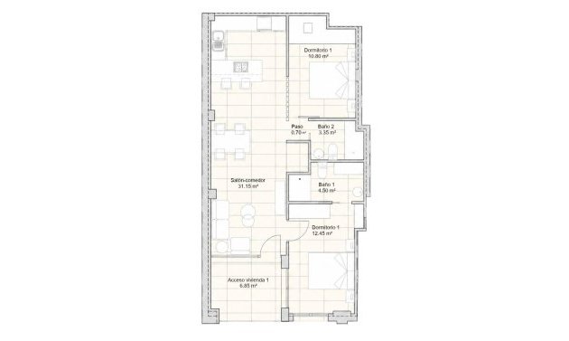 New Build - Apartment -
San Javier - pueblo