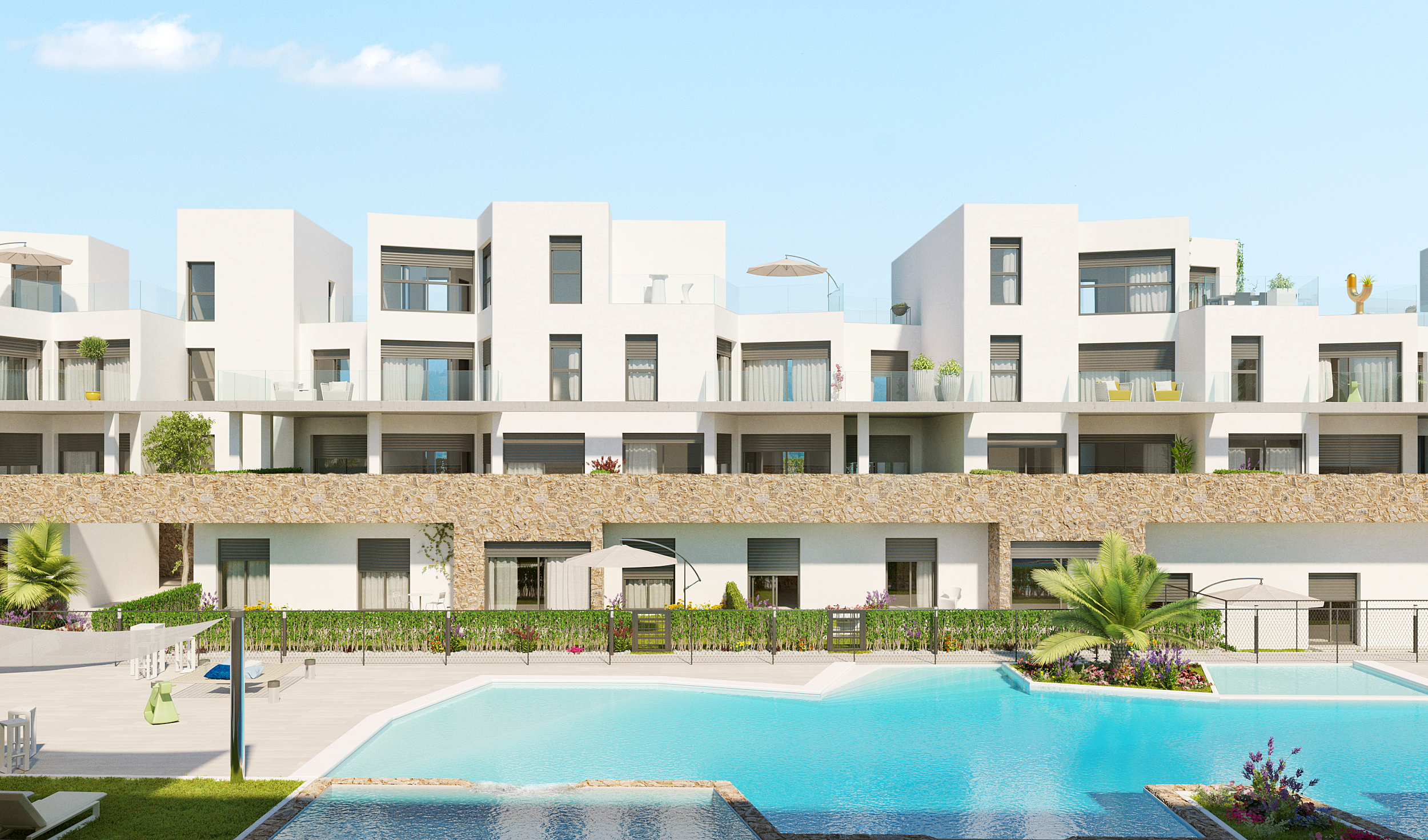 Newly constructed modern apartments in Villamartin