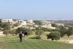 PLAY OFF FROM TEE WITH VILLAS IN THE BACKGROUND